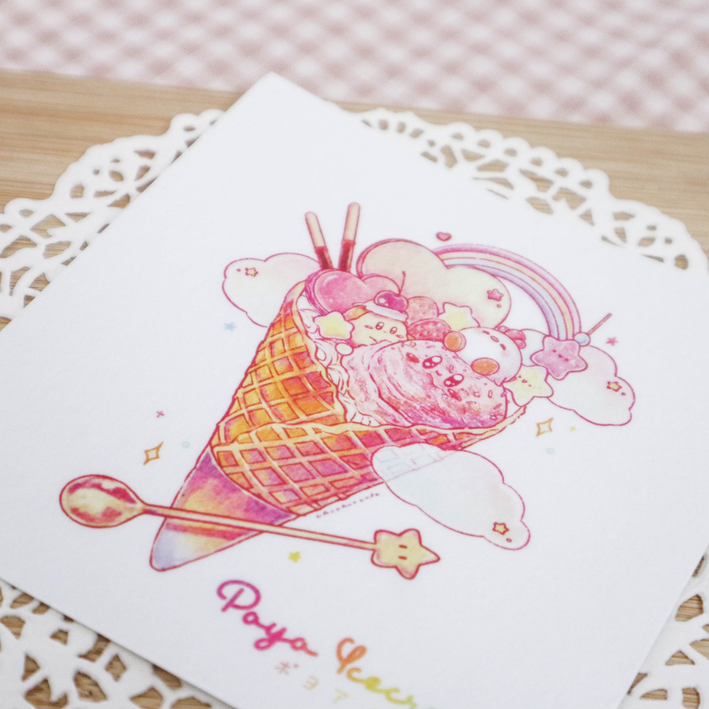 Poyo Icecream Sticker Print