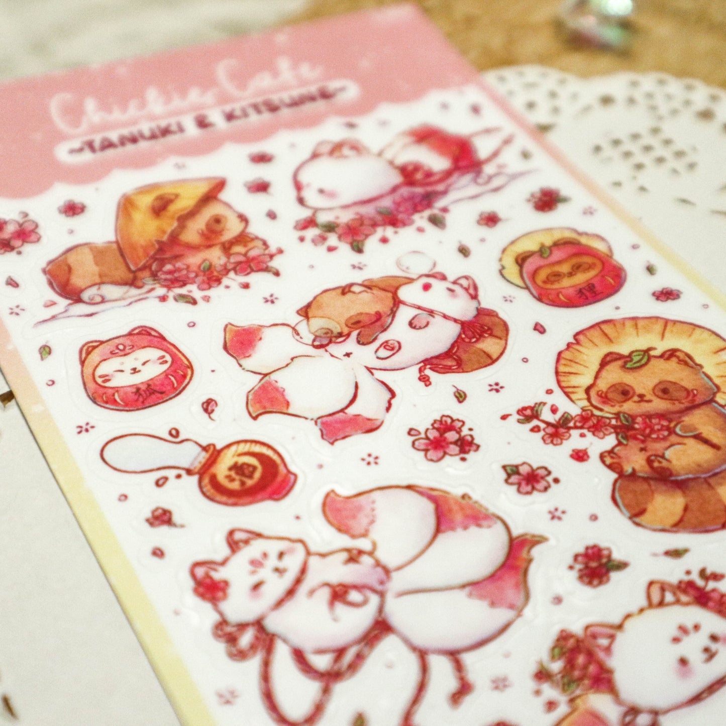 Tanuki & Kitsune Sticker Sheet