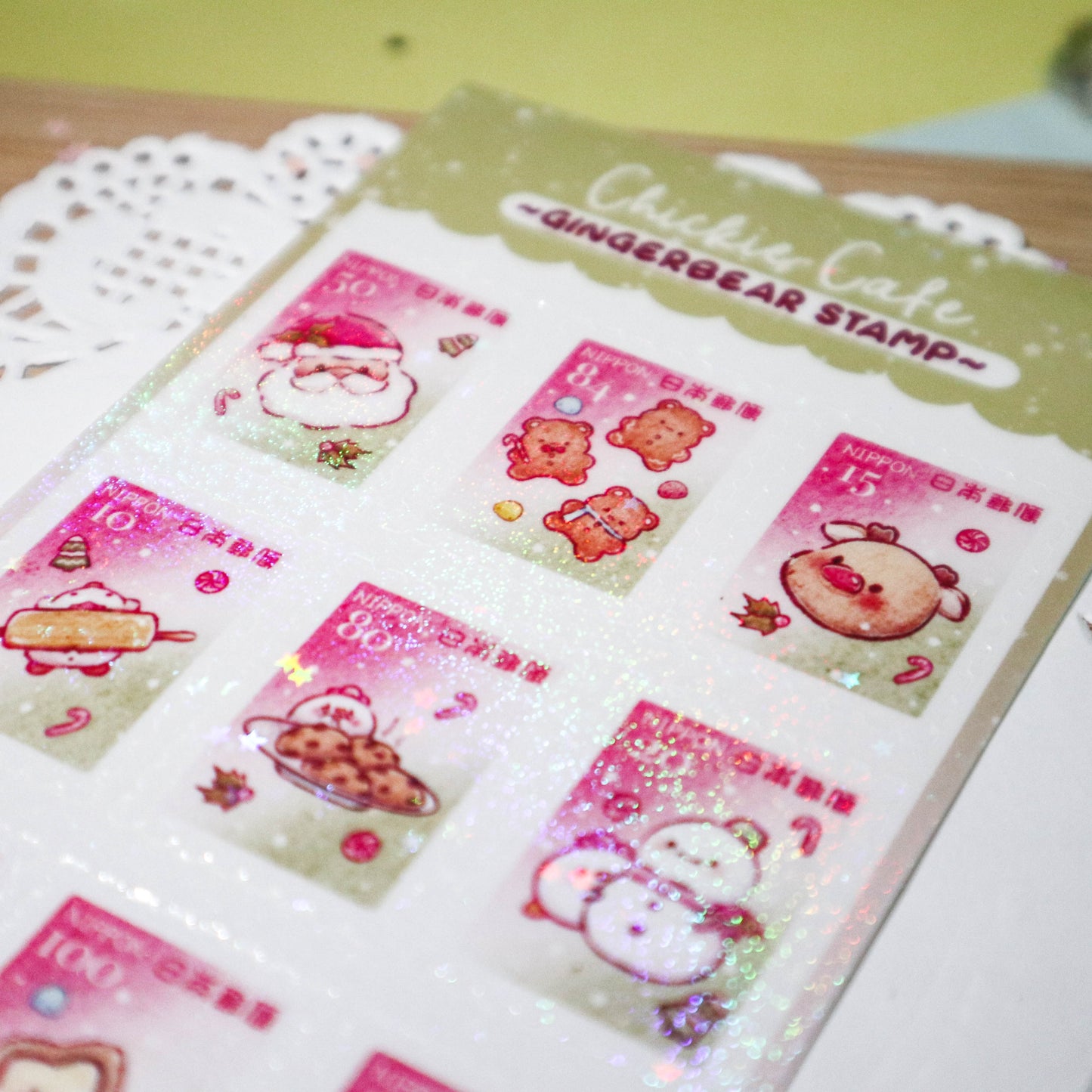 Gingerbear Stamps Sticker Sheet