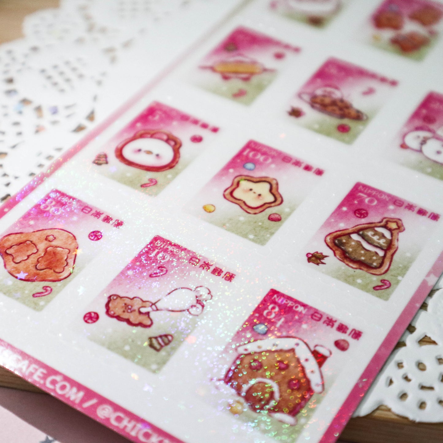 Gingerbear Stamps Sticker Sheet