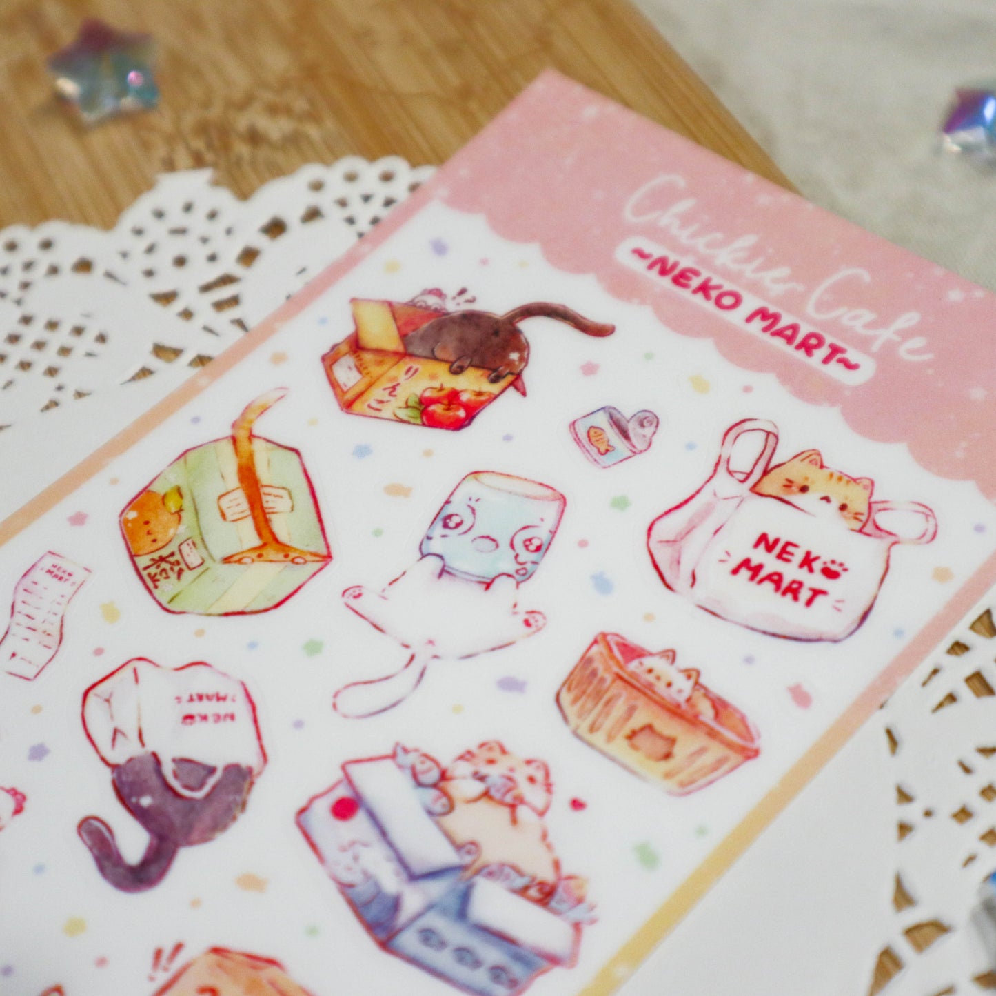 Neko Mart Sticker Sheet