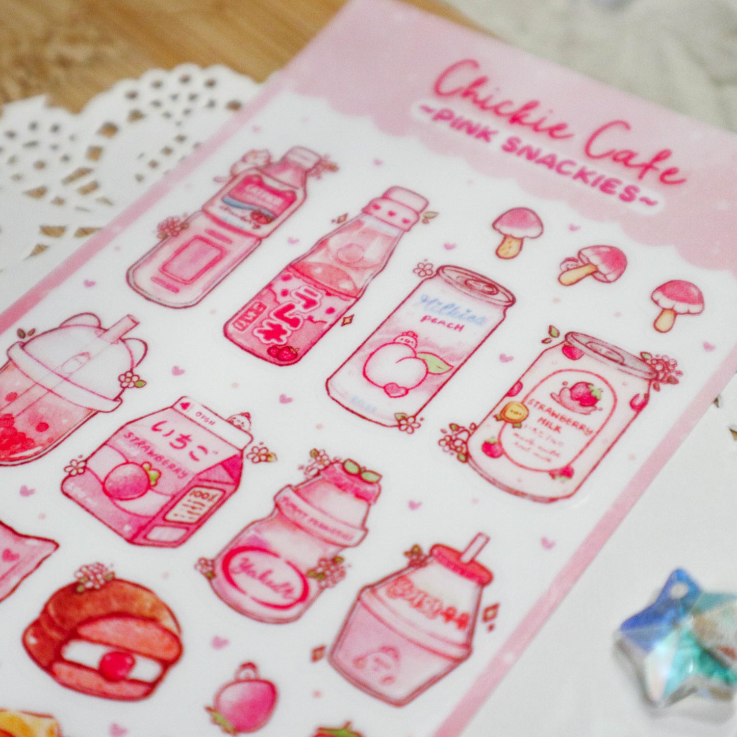 Pink Snackies Sticker Sheet