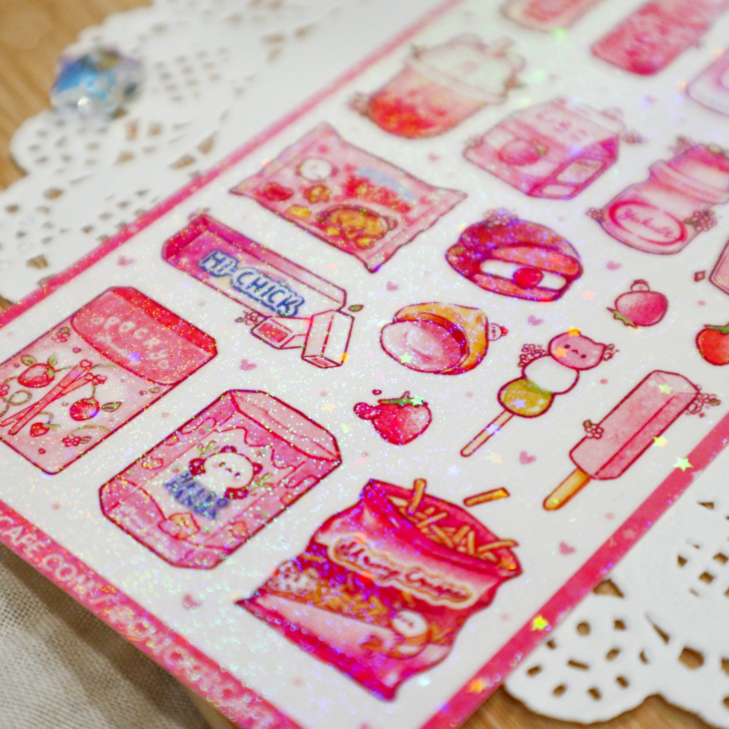 Pink Snackies Sticker Sheet