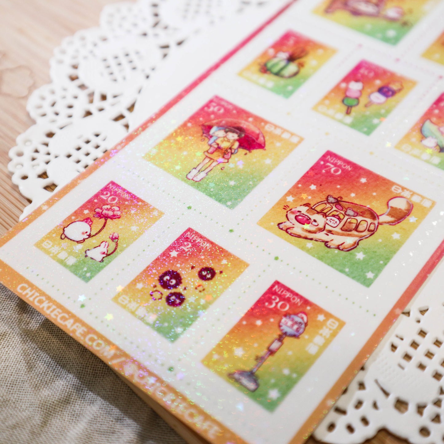 Totoro Stamps Sticker Sheet