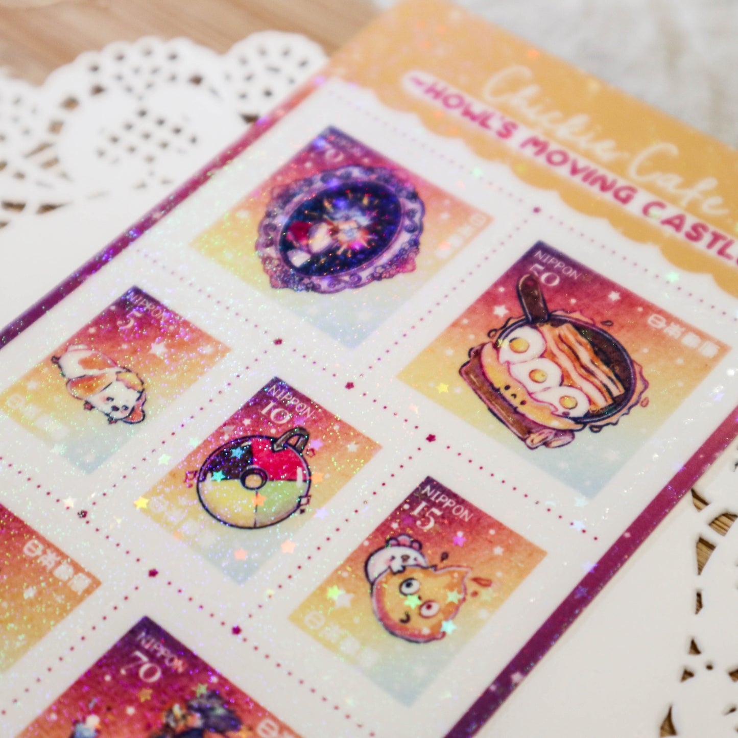 Howl's Moving Castle Stamps Sticker Sheet