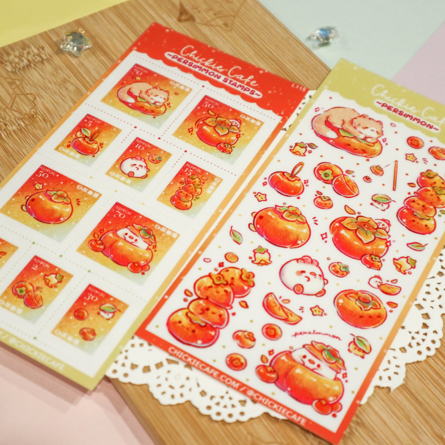 Persimmon Stamps Sticker Sheet