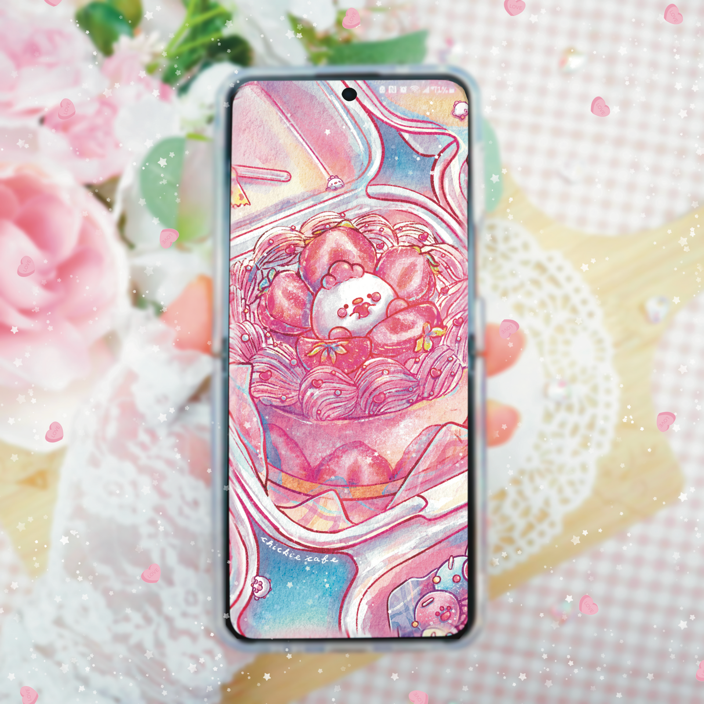 Sweet Bento Cakes Digital Wallpaper (Mobile/Tablet)
