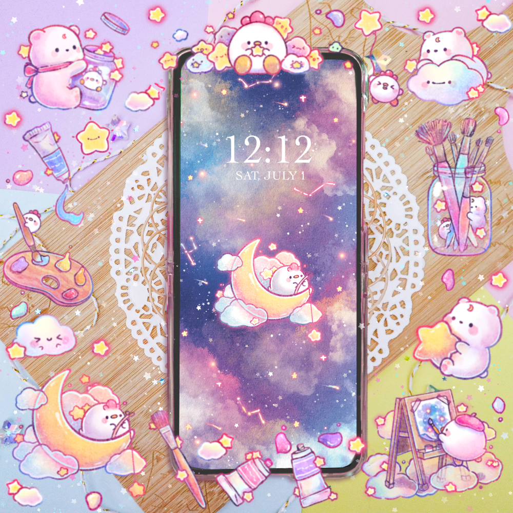 Celestial Catch Digital Wallpaper (Mobile/Tablet)