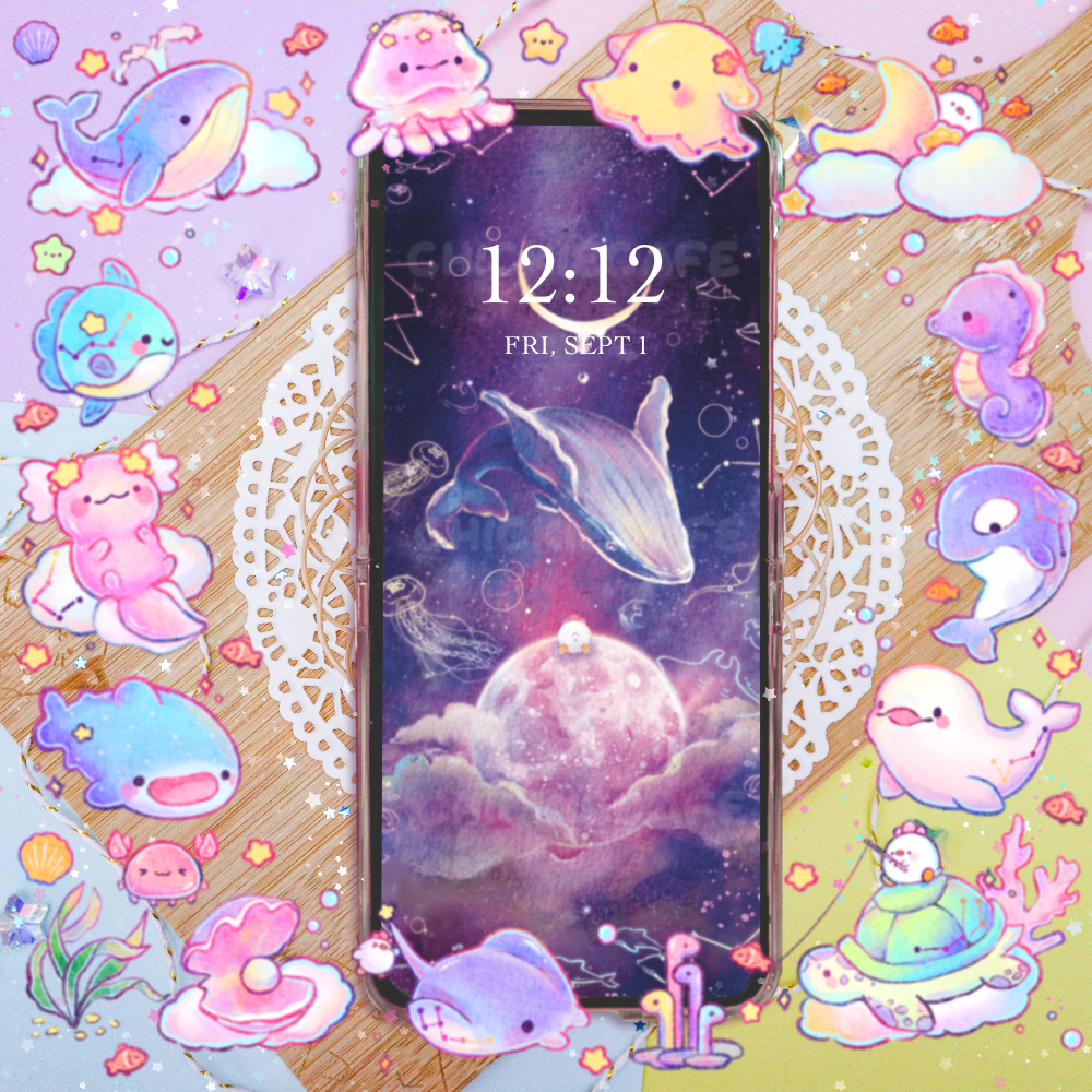 Astrological Ocean Dreams Digital Wallpaper (Mobile/Tablet)