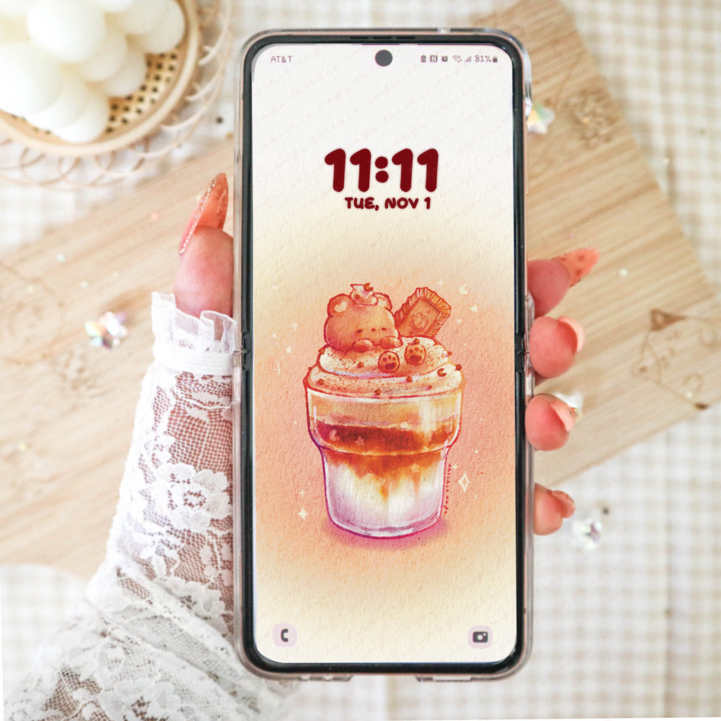 Pumpkin Spice Bischoff Cloud Coffee Digital Wallpaper (Mobile/Tablet)