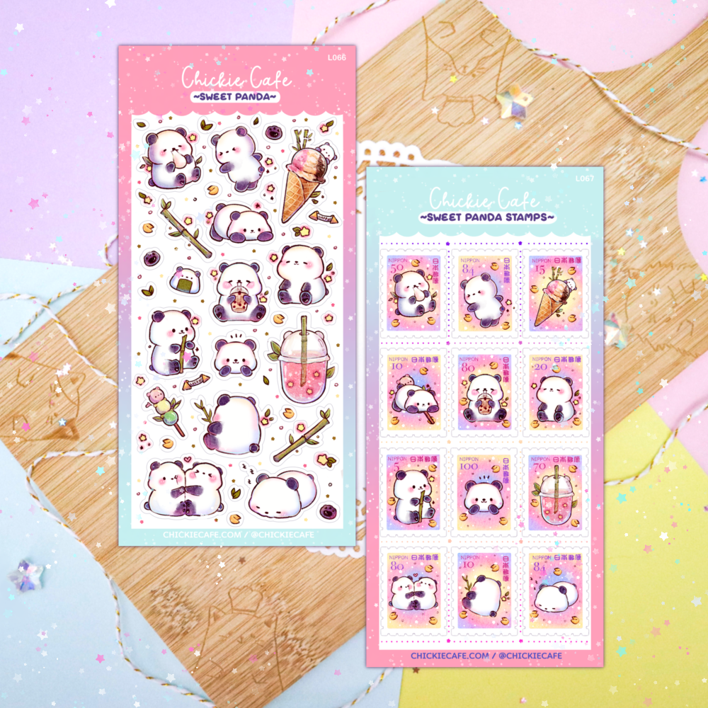 Sweet Panda Sticker Sheet