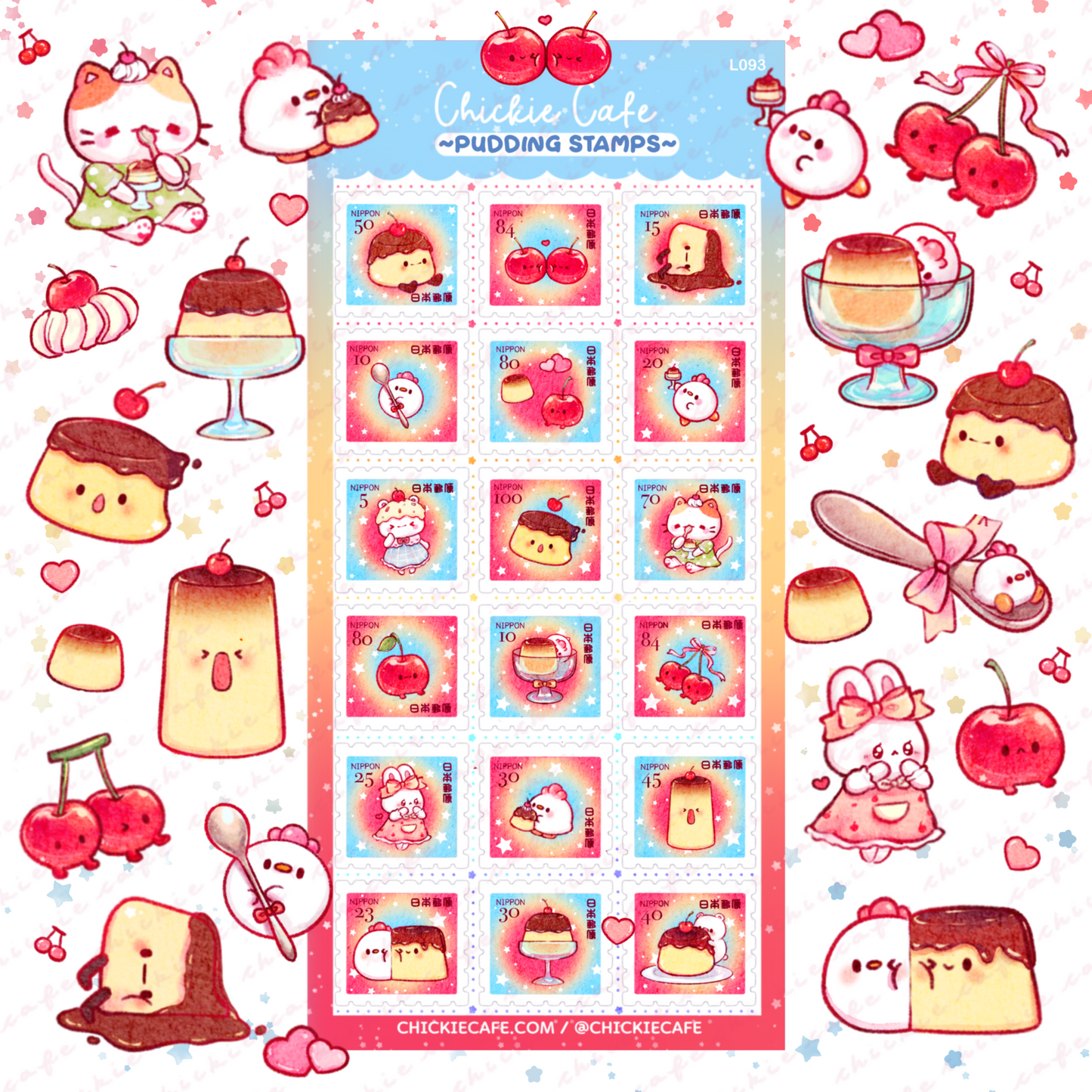 Pudding Stamps Sticker Sheet