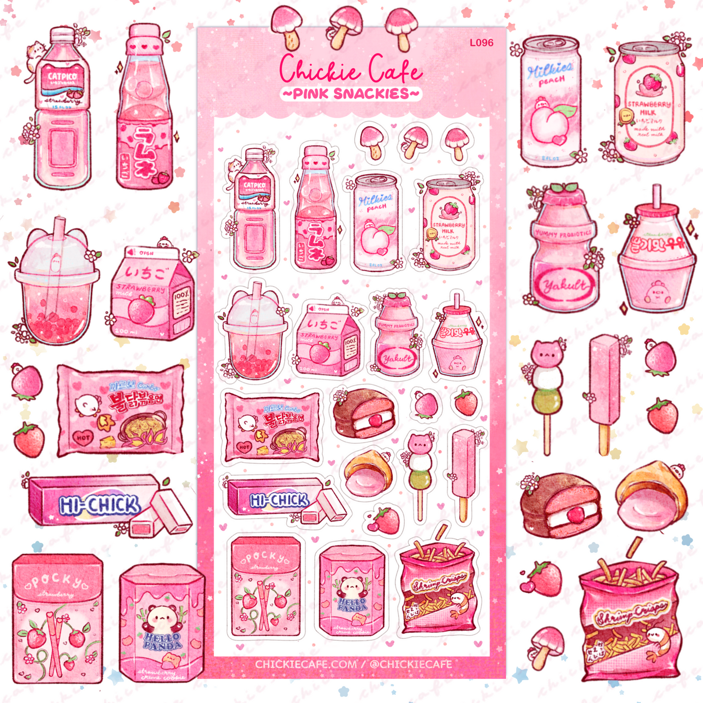 Pink Snackies Sticker Sheet