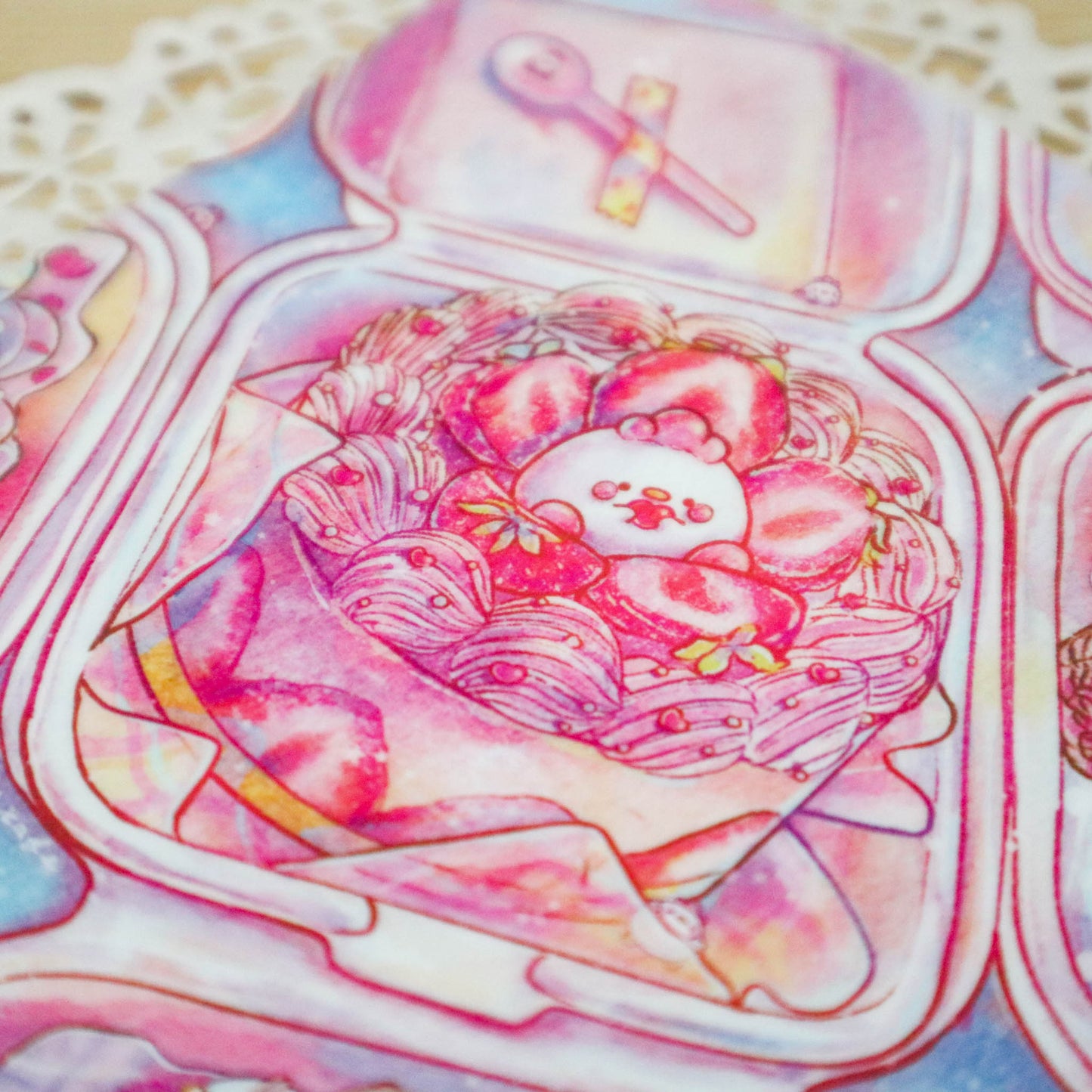 Sweet Bento Cakes Sticker Print
