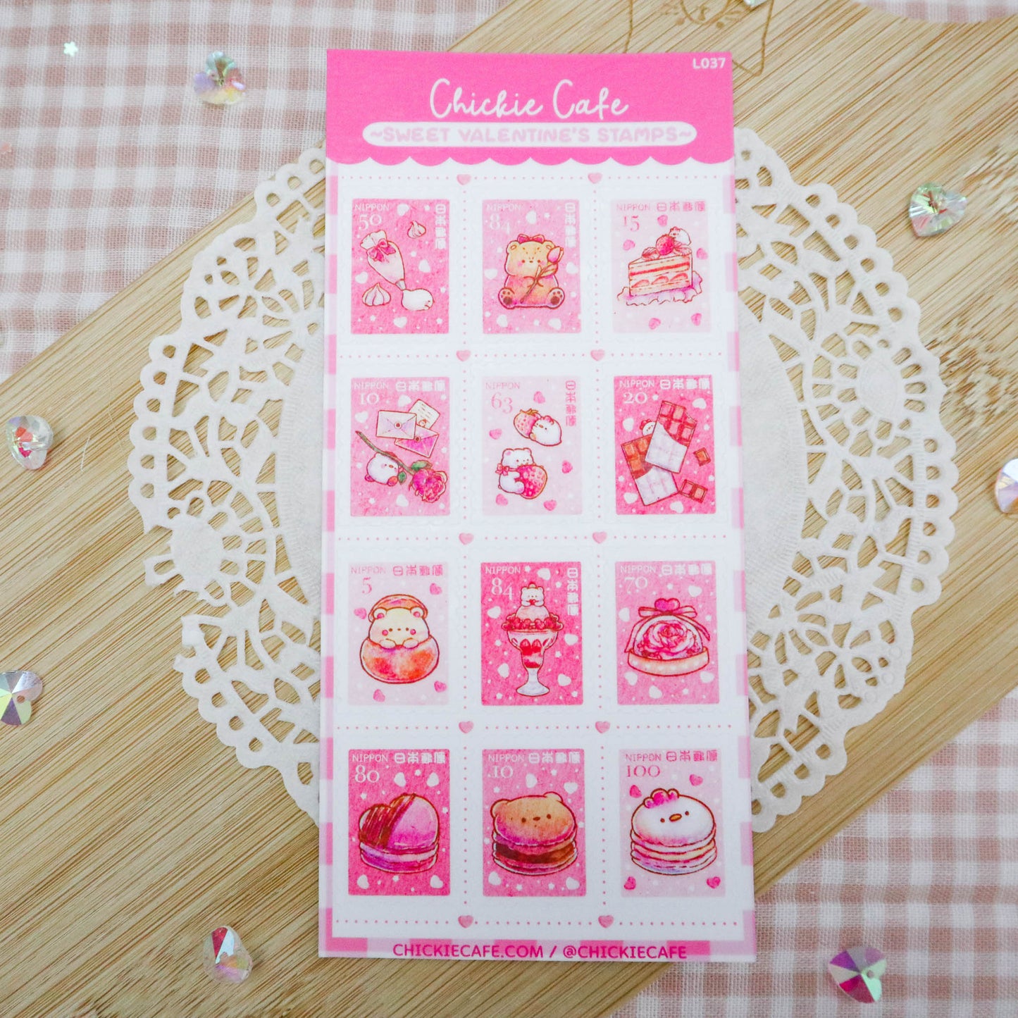 Sweet Valentine's Stamps Sticker Sheet