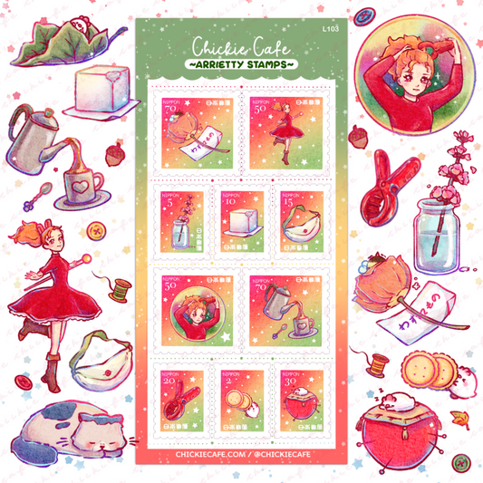 Arrietty Stamps Sticker Sheet