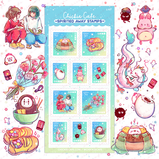 Spirited Away Stamps Sticker Sheet