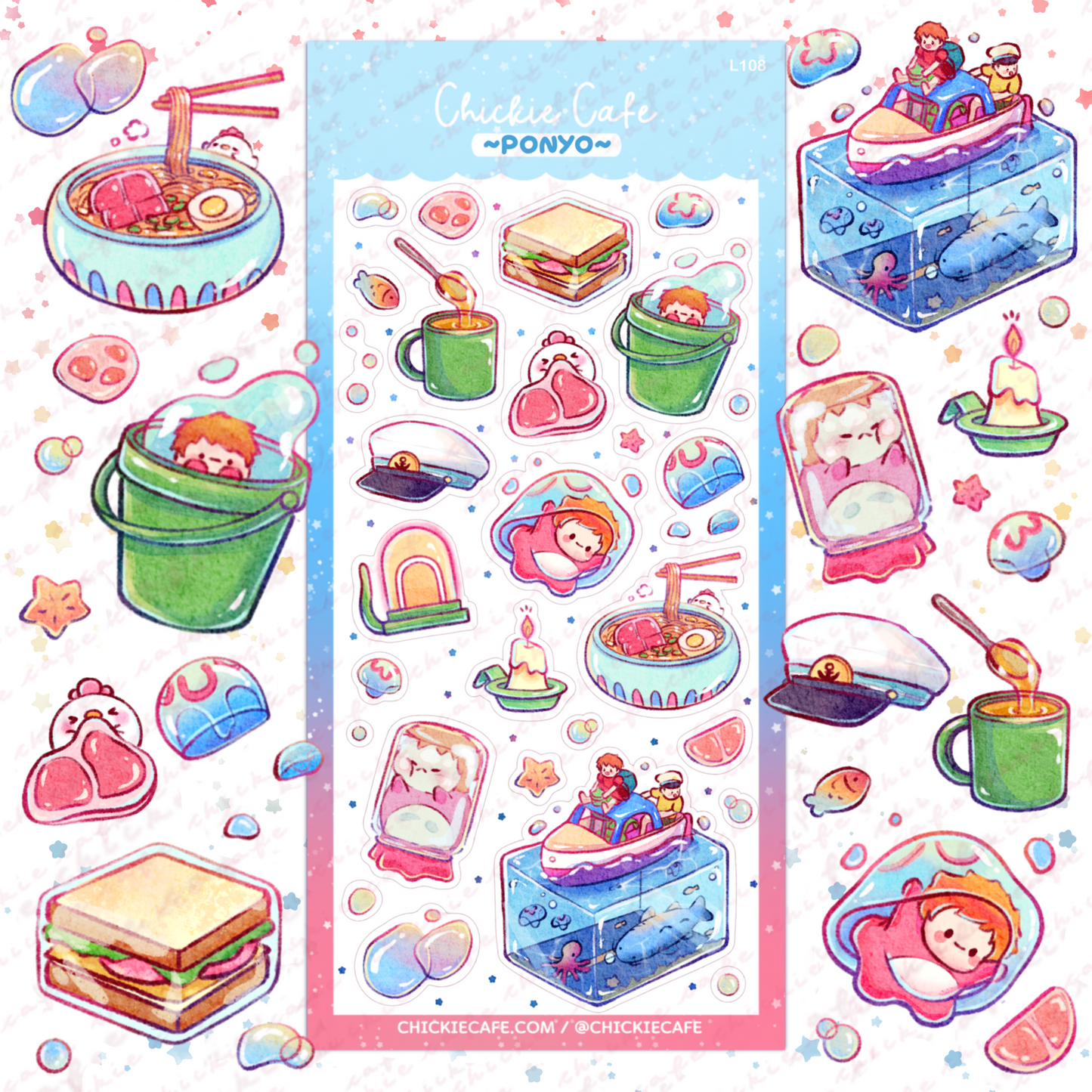 Ponyo Sticker Sheet