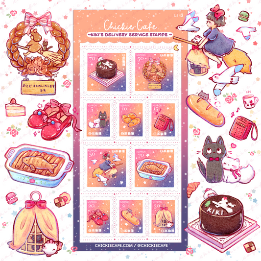 Kiki's Delivery Service  Stamps Sticker Sheet
