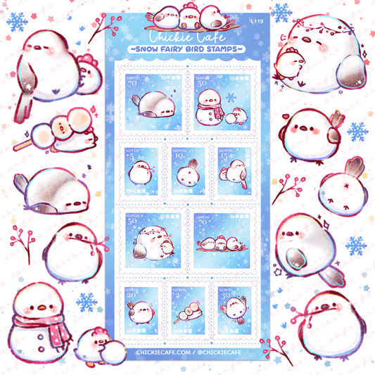 Snow Fairy Stamps Sticker Sheet