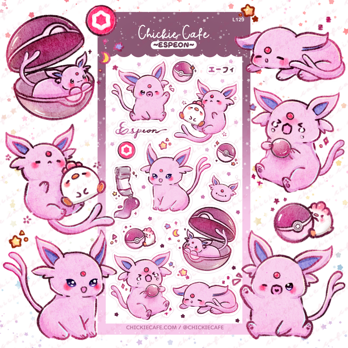 Espeon Sticker Sheet