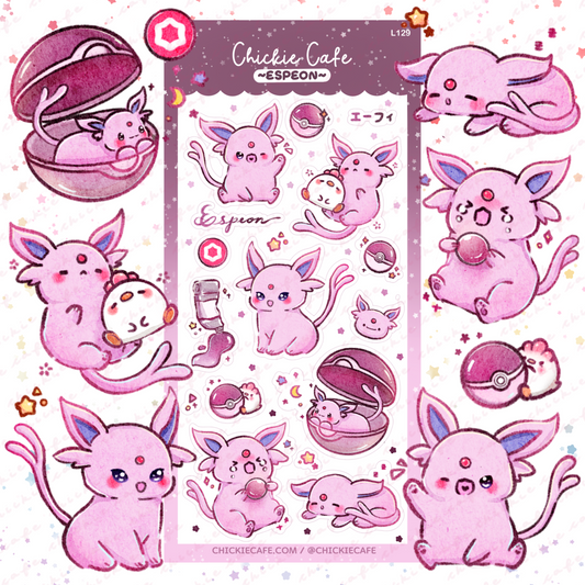 Espeon Sticker Sheet