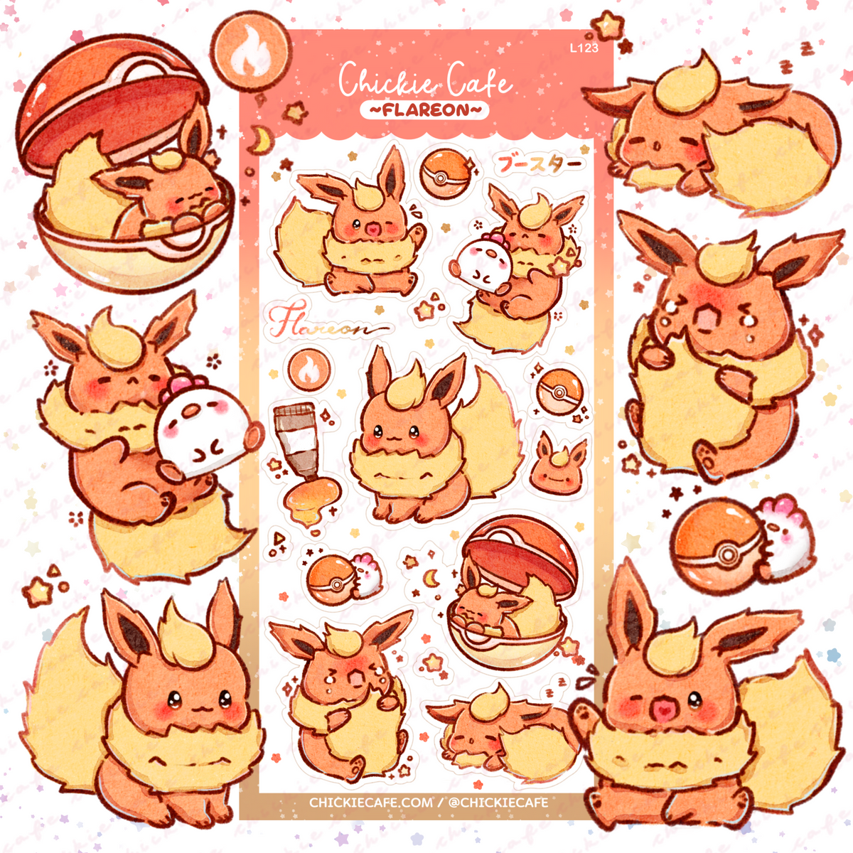 Flareon Sticker Sheet