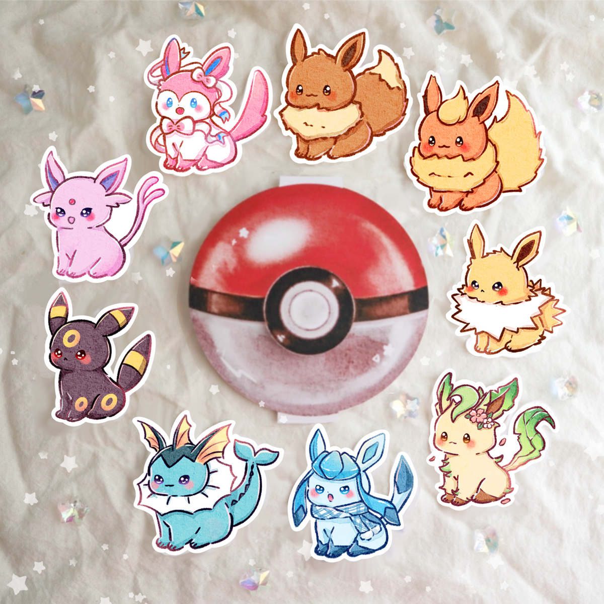 Gotta Catch 'Em All Eeveelutions Sticker Set