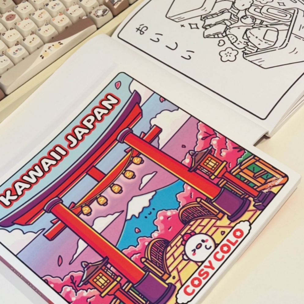 Kawaii Japan Coloring Book