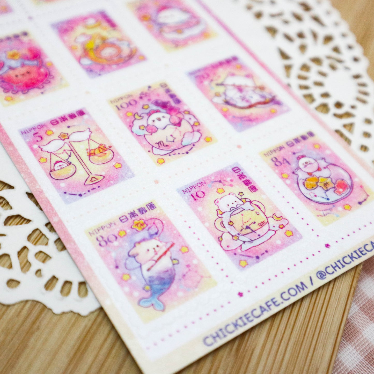 Horoscope Stamps Sticker Sheet