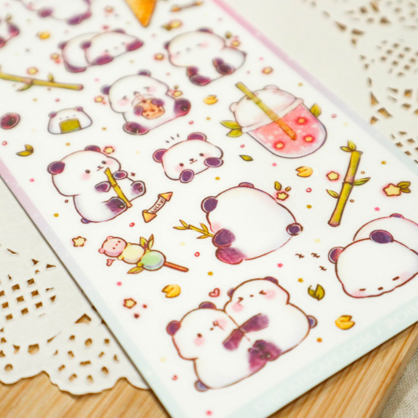 Sweet Panda Sticker Sheet