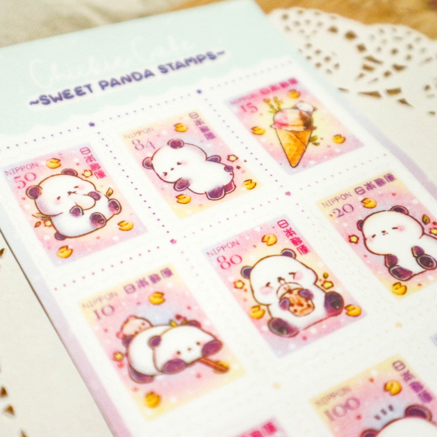 Sweet Panda Stamps Sticker Sheet