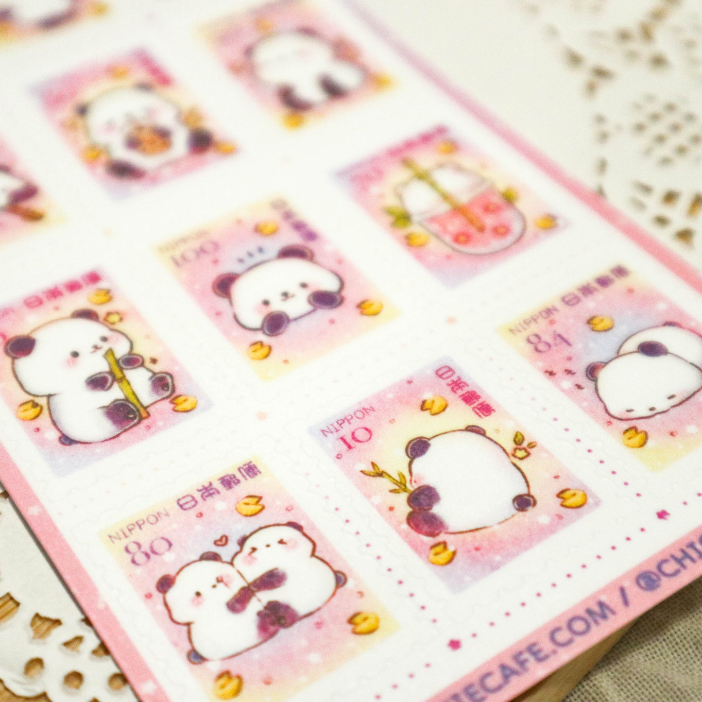 Sweet Panda Stamps Sticker Sheet