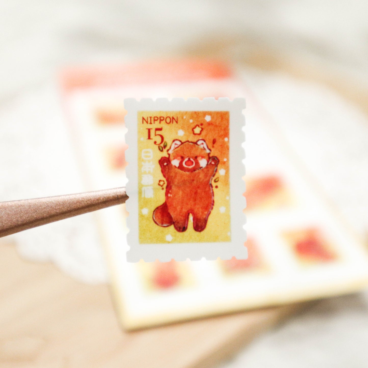 Red Panda Stamps Sticker Sheet