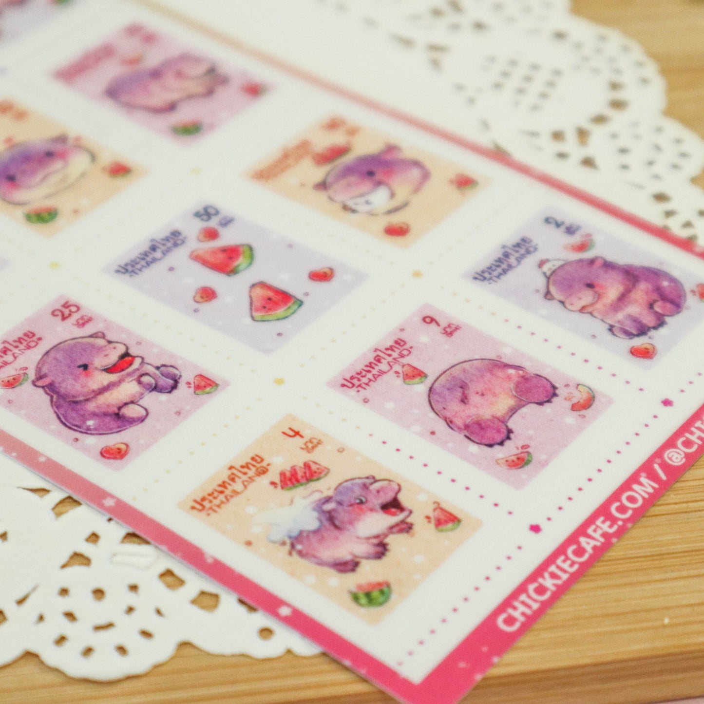 Bouncy Pork Stamps Sticker Sheet