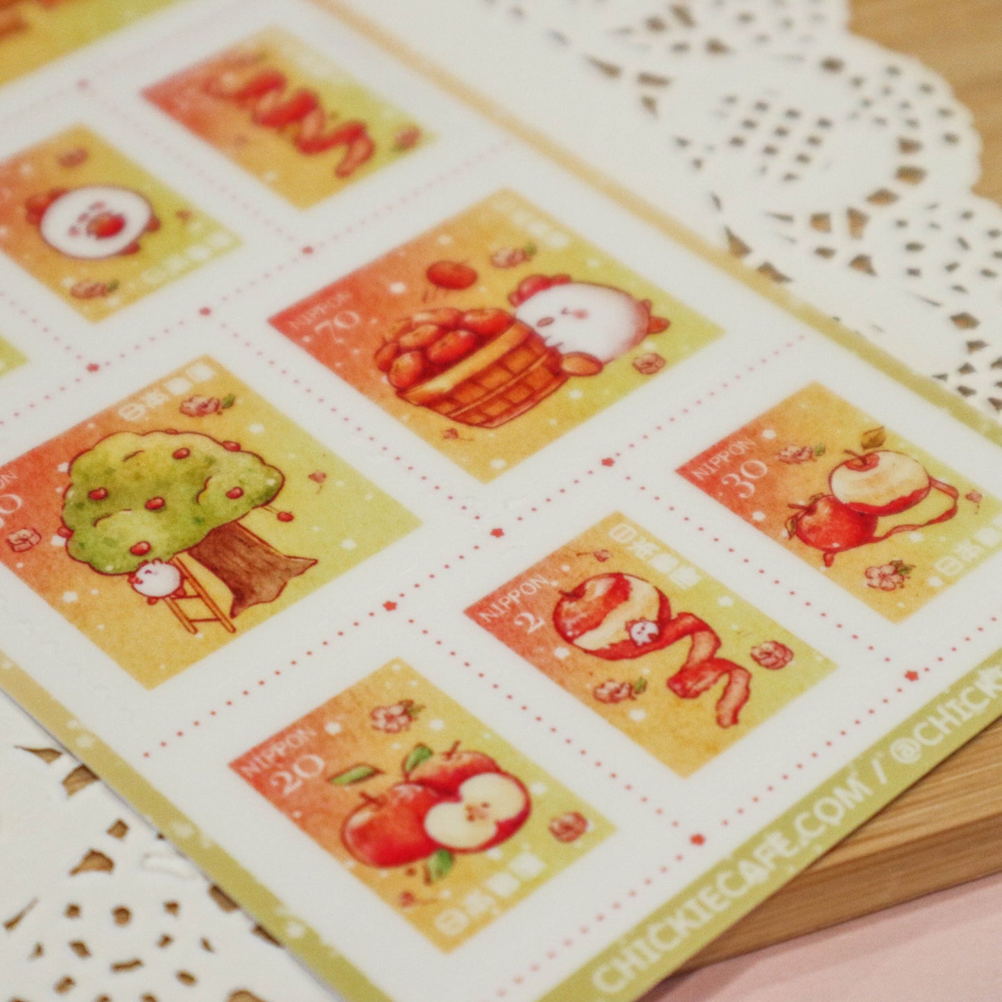 Apple Picking Stamps Sticker Sheet