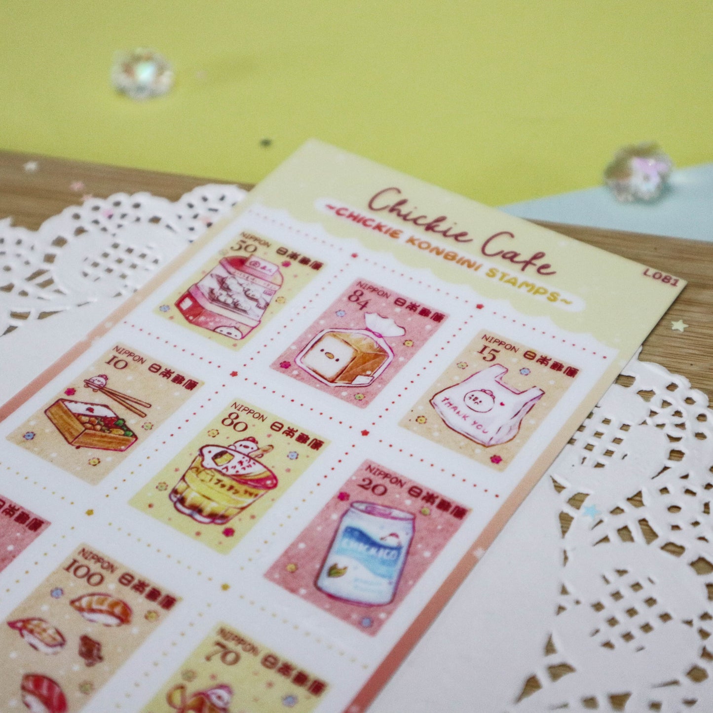 Chickie Konbini Stamps Sticker Sheet