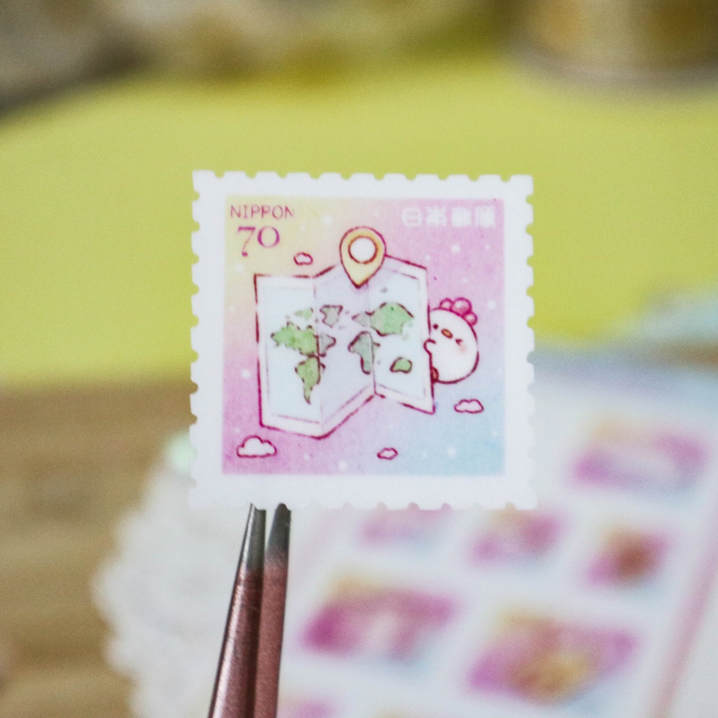 Travel with Chickie Stamps Sticker Sheet