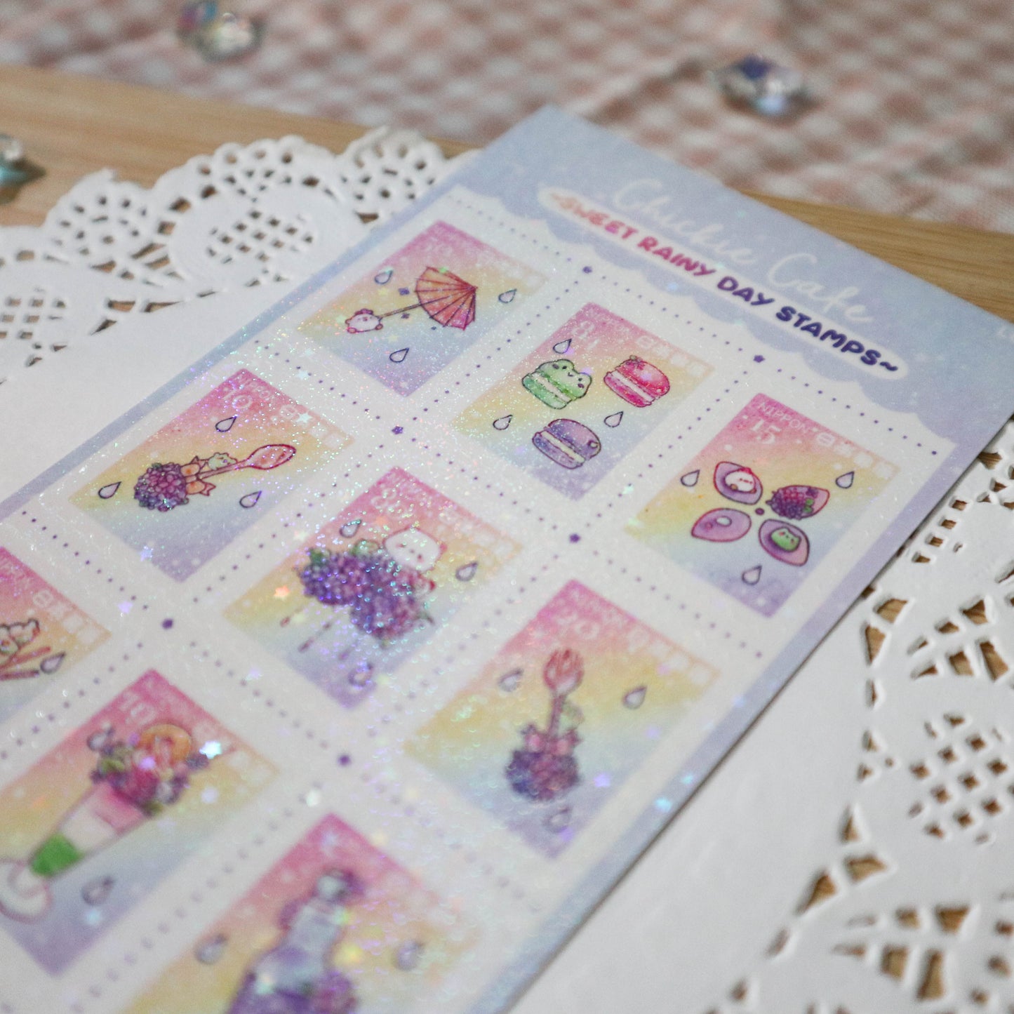 Sweet Rainy Day Stamps Sticker Sheet