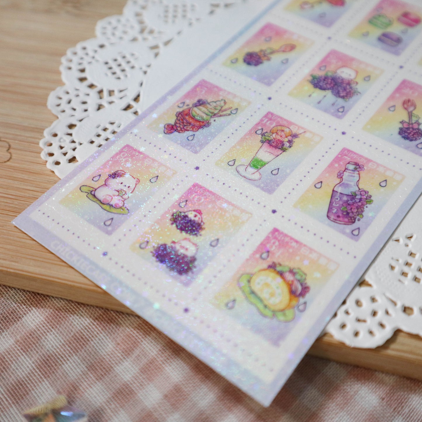 Sweet Rainy Day Stamps Sticker Sheet