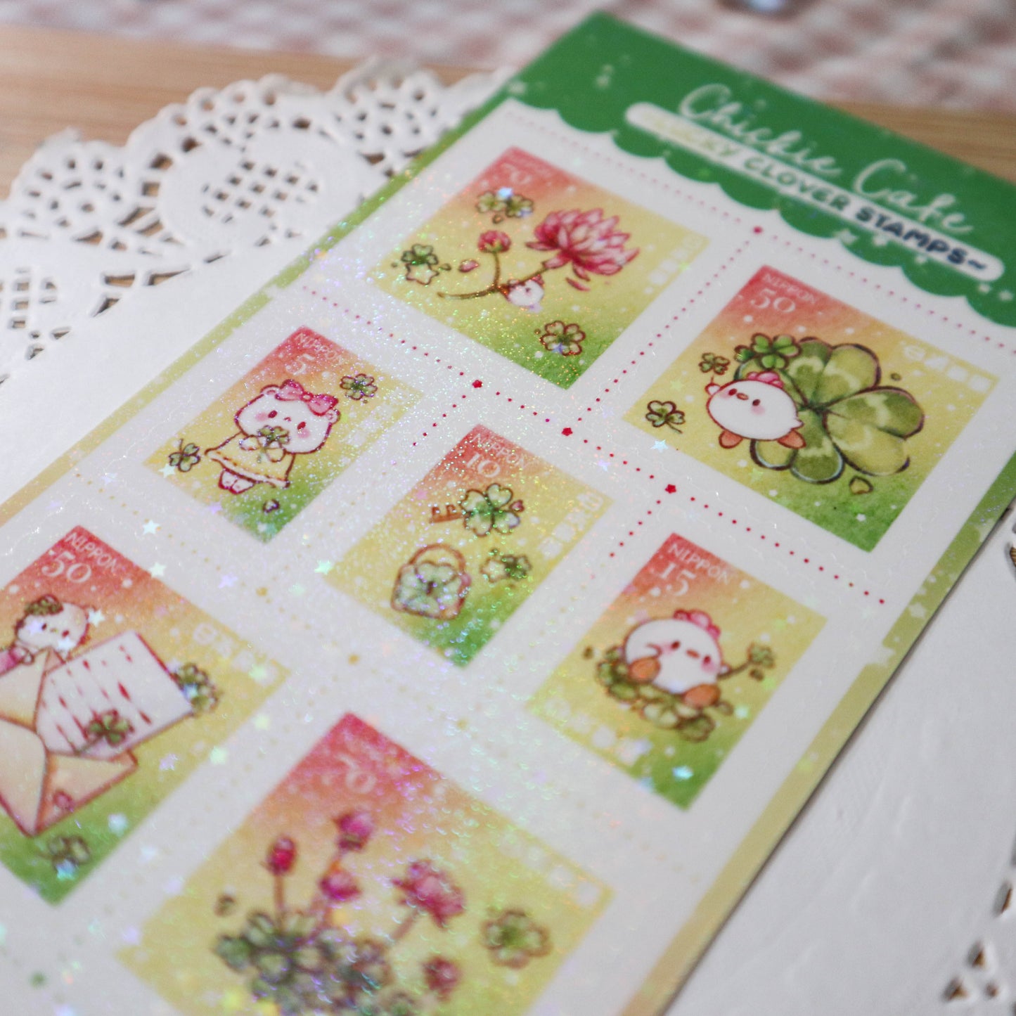 Lucky Clover Stamps Sticker Sheet