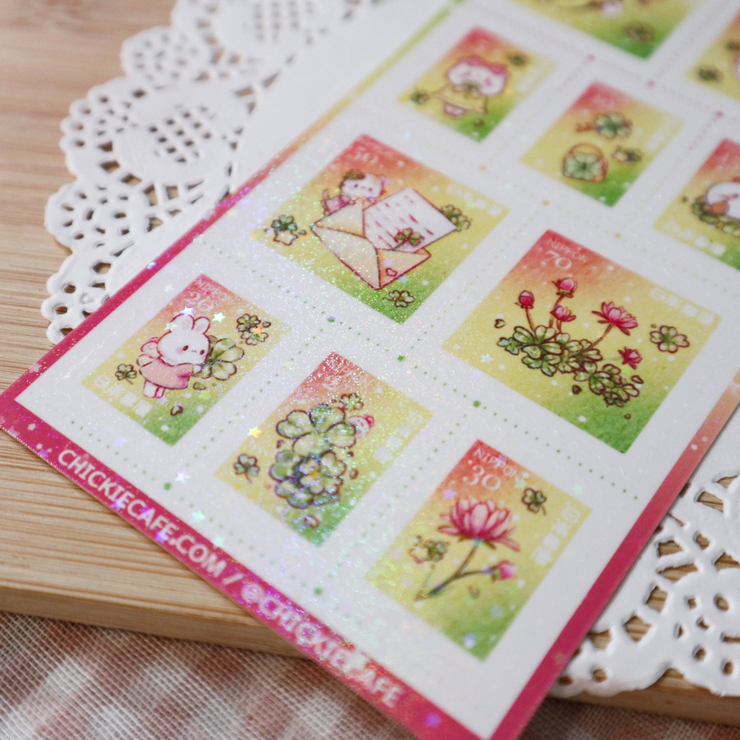 Lucky Clover Stamps Sticker Sheet