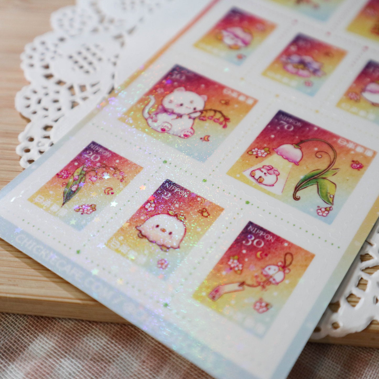 Lily of the Valley Stamps Sticker Sheet