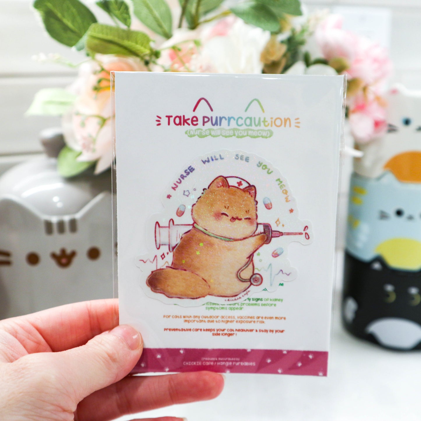 Take Purrcaution Sticker Set