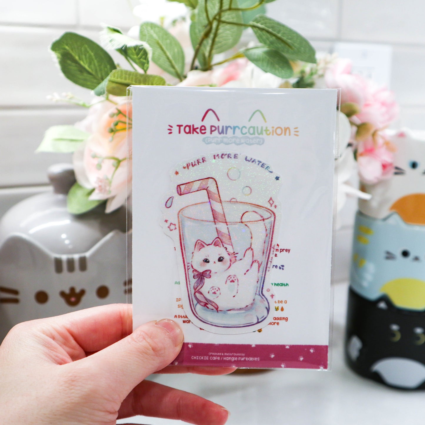 Take Purrcaution Sticker Set