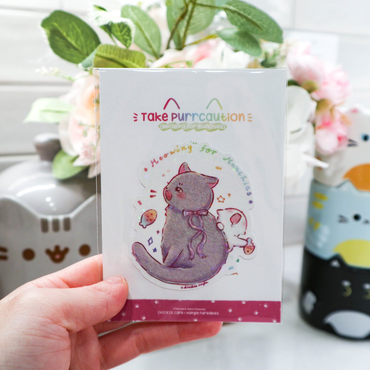 Take Purrcaution Sticker Set