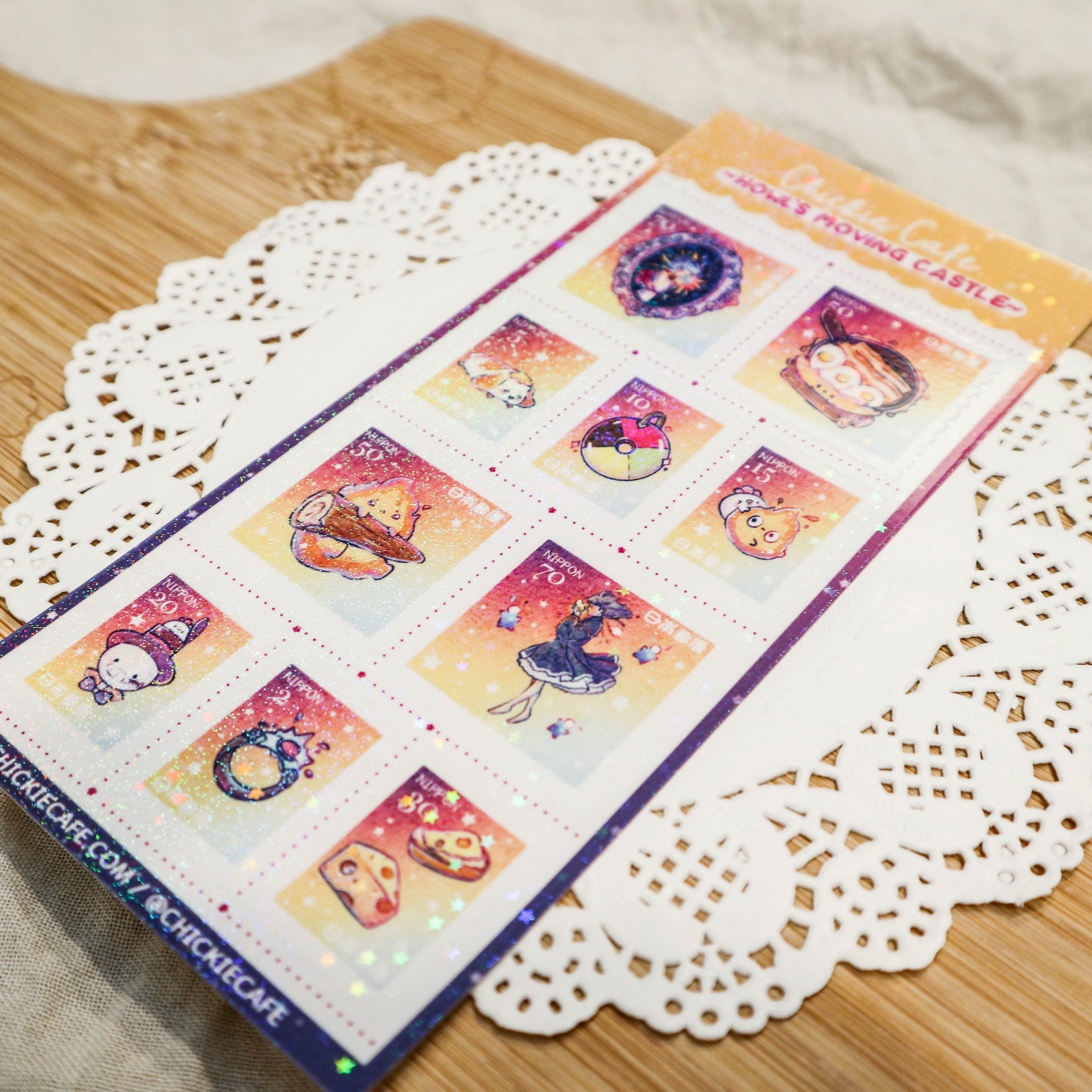 Howl's Moving Castle Stamps Sticker Sheet