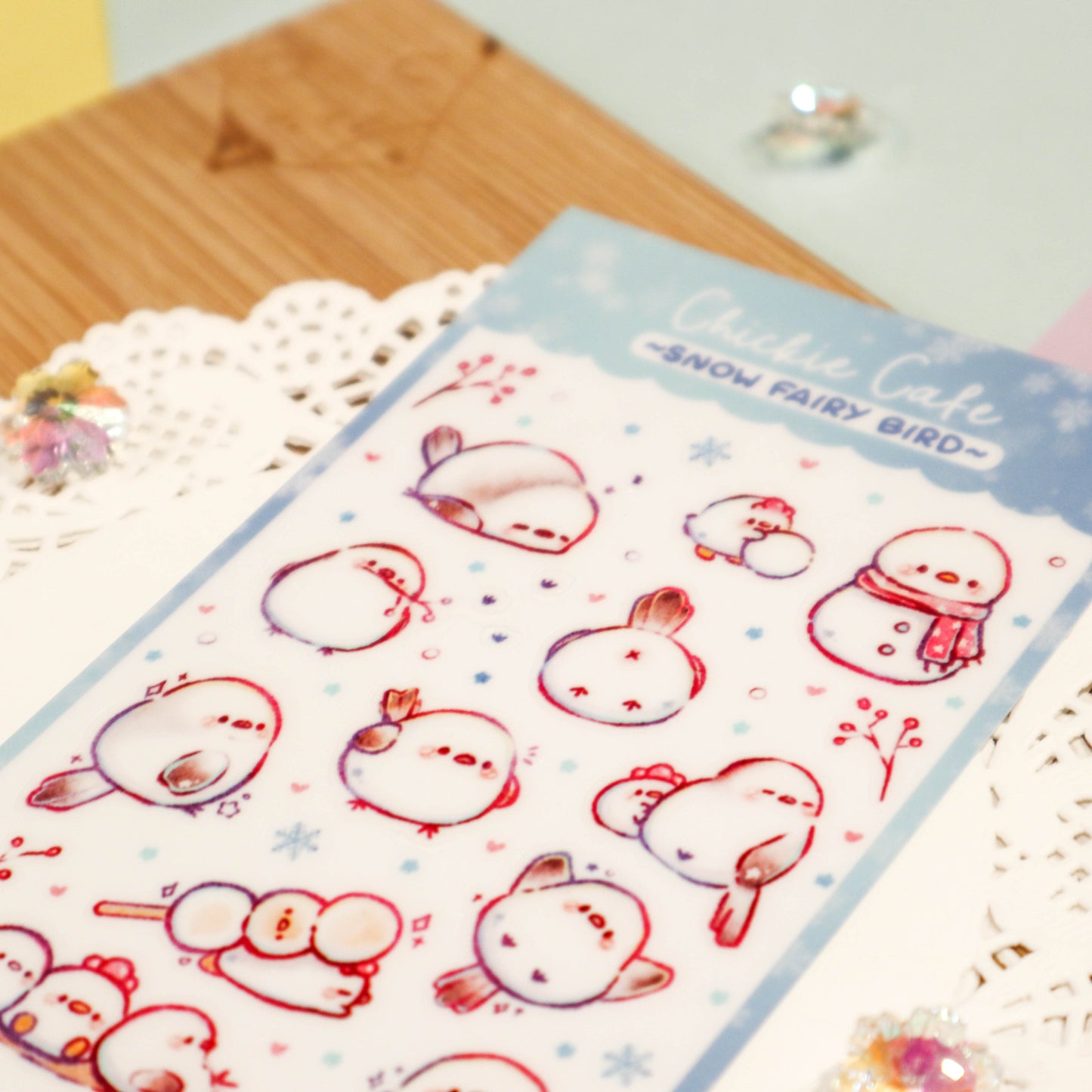 Snow Fairy Bird Sticker Sheet