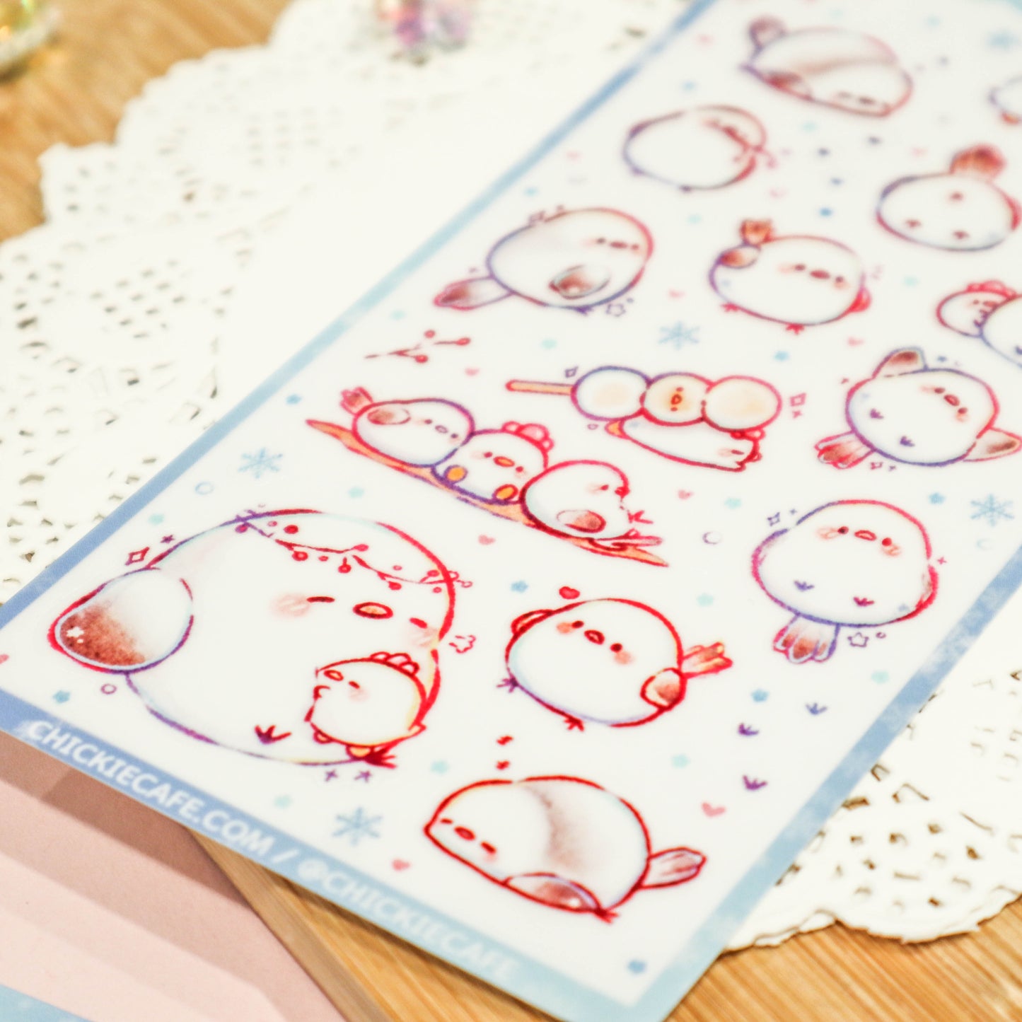 Snow Fairy Bird Sticker Sheet