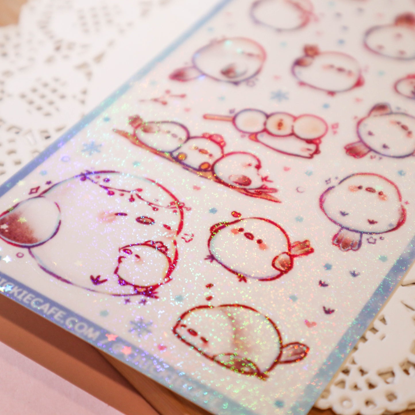 Snow Fairy Bird Sticker Sheet